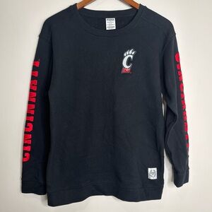 Victoria’s Secret Pink Cincinnati Bearcats Crewneck‎ Pullover Black Red Small